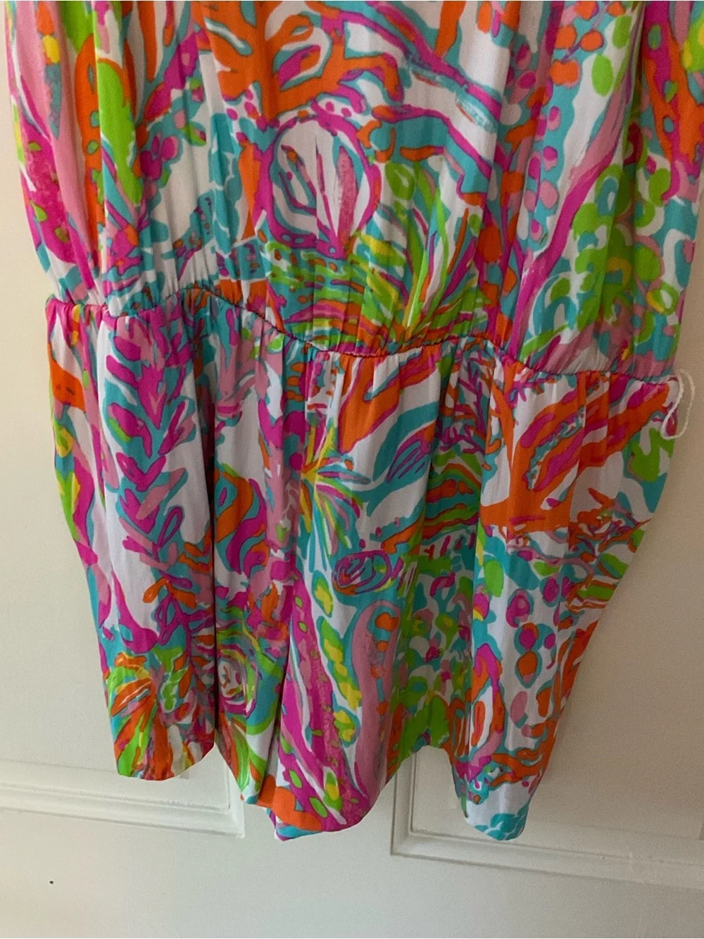 Lilly Pulitzer Deanna Romper Resort White Scuba To Cuba S NWT Preppy Summer